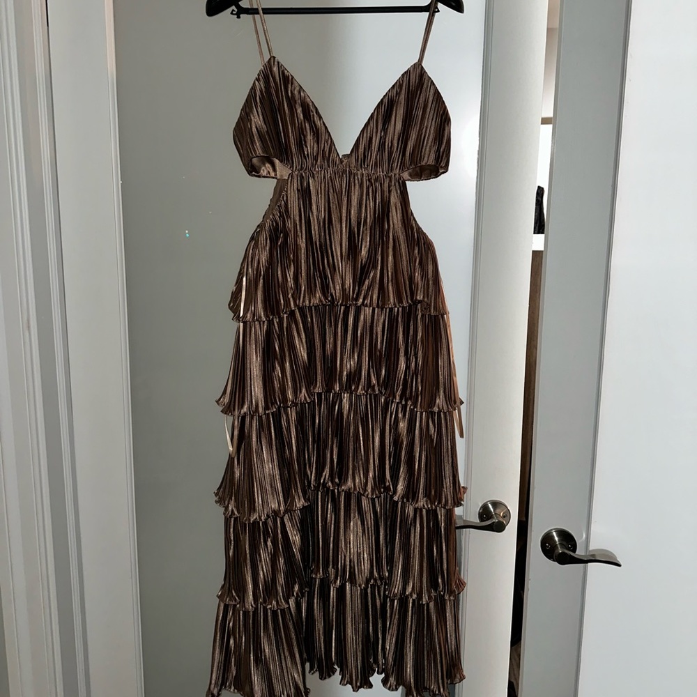 Bronze BHLDN tiered dress